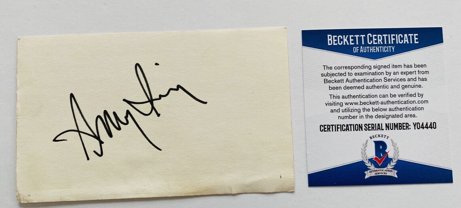 Amy Irving Signed Autographed 3x5 Card BAS Beckett Certified Carrie
Opens in a new window or tab