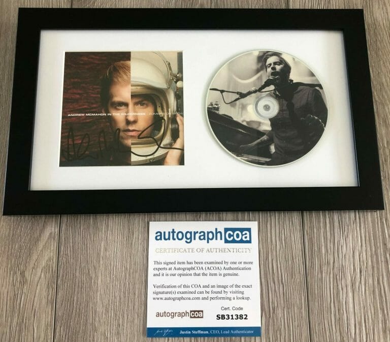 ANDREW MCMAHON IN THE WILDERNESS SIGNED ZOMBIES ON BROADWAY FRAMED CD W/ACOA
 COLLECTIBLE MEMORABILIA