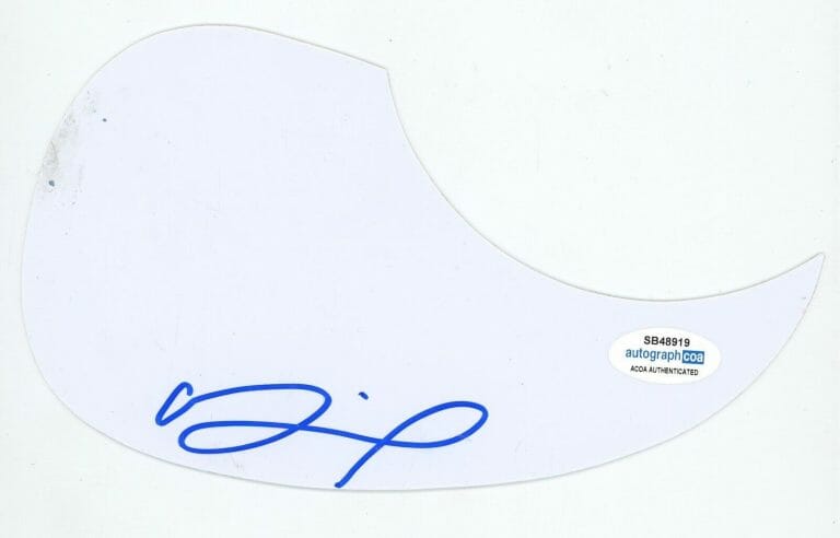ANNA TIVEL FOLK SIGNED AUTOGRAPH ACOUSTIC GUITAR PICKGUARD ACOA SMALL BELIEVER COLLECTIBLE MEMORABILIA