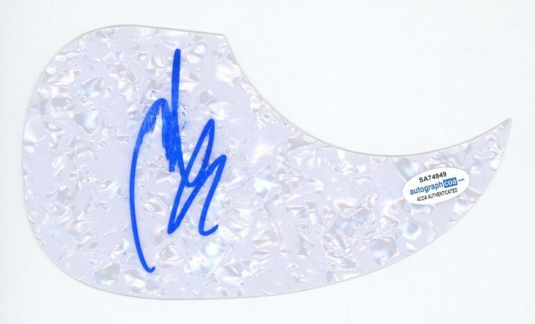 ANTHONY GREEN CIRCA SURVIVE SIGNED AUTOGRAPH ACOUSTIC GUITAR PICKGUARD ACOA COA COLLECTIBLE MEMORABILIA