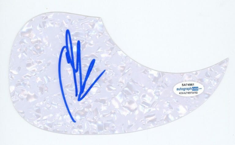 ANTHONY GREEN CIRCA SURVIVE SIGNED AUTOGRAPH ACOUSTIC GUITAR PICKGUARD ACOA COA COLLECTIBLE MEMORABILIA