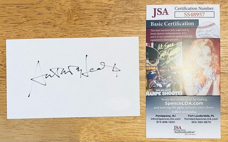 ANTHONY HEALD SIGNED AUTOGRAPHED 3×5 CARD JSA CERTIFIED THE SILENCE OF THE LAMBS
 COLLECTIBLE MEMORABILIA
