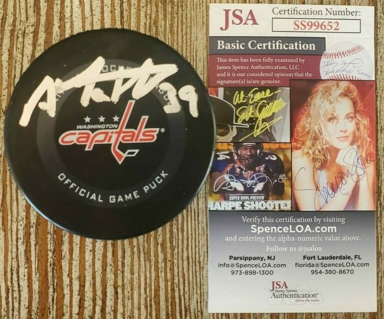 ANTHONY MANTHA SIGNED OFFICIAL NHL GAME PUCK JSA COA SS99652 WASHINGTON CAPITALS COLLECTIBLE MEMORABILIA