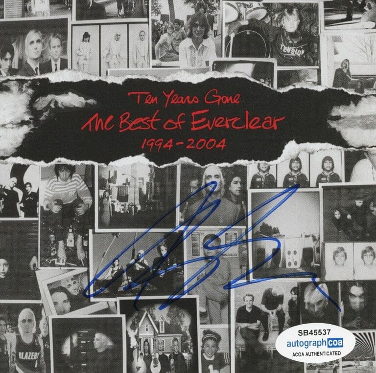 ART ALEXAKIS EVERCLEAR SIGNED AUTOGRAPH CD TEN YEARS GONE ACOA COA COLLECTIBLE MEMORABILIA