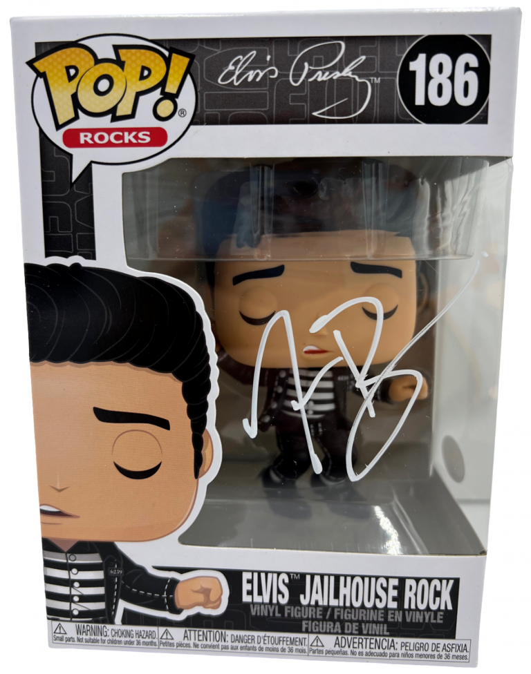 AUSTIN BUTLER SIGNED AUTOGRAPHED ELVIS JAILHOUSE ROCK FUNKO POP VINYL #186 JSA COLLECTIBLE MEMORABILIA