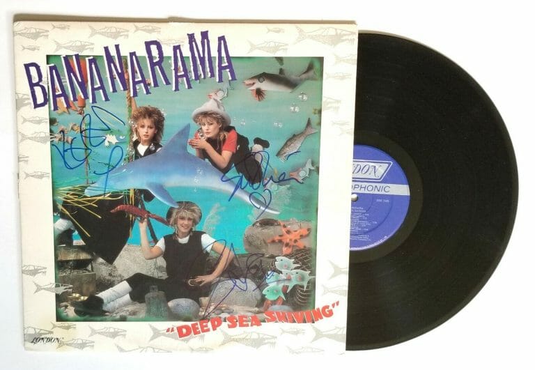 BANANARAMA REAL HAND SIGNED DEEP SEA SKIVING VINYL COA AUTOGRAPHED BY ALL 3
 COLLECTIBLE MEMORABILIA