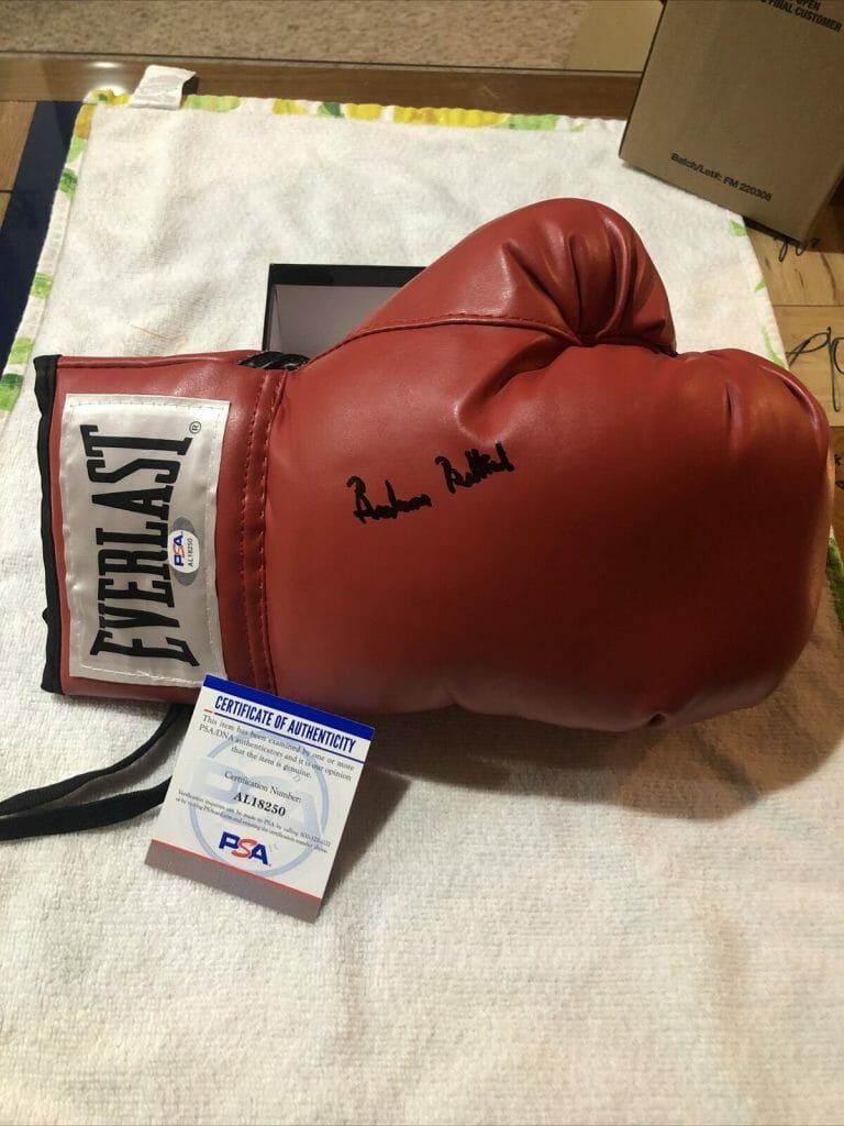 BARBARA BUTTRICK SIGNED AUTOGRAPH BOXING GLOVE PSA COA HOF CHAMP ...