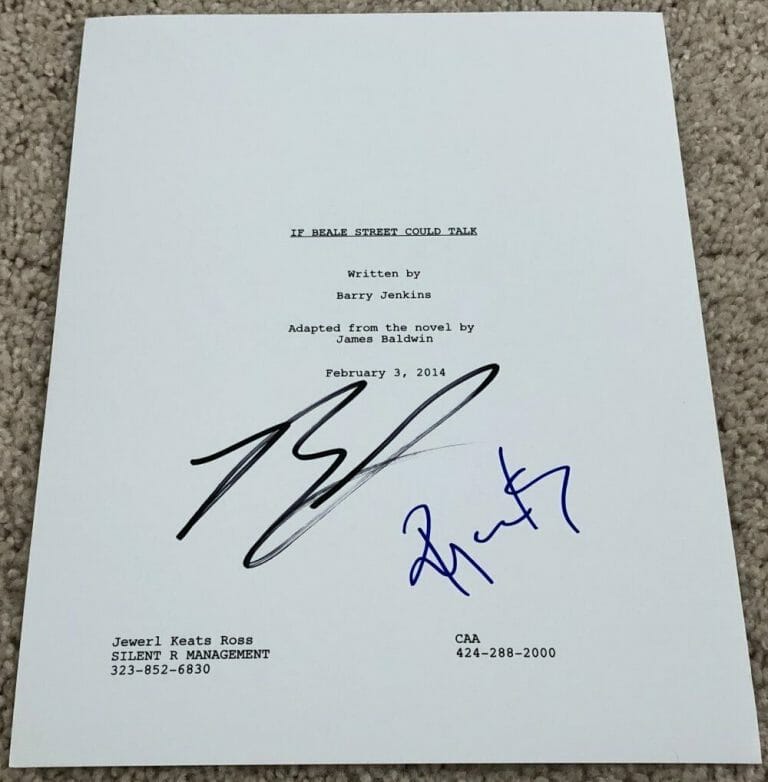 BARRY JENKINS REGINA KING SIGNED IF BEALE STREET COULD TALK SCRIPT W/EXACT PROOF
 COLLECTIBLE MEMORABILIA