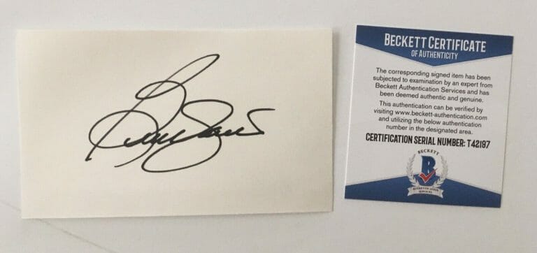 BEVERLY GARLAND SIGNED AUTOGRAPHED 3×5 CARD BAS BECKETT CERTIFIED MY THREE SONS
 COLLECTIBLE MEMORABILIA