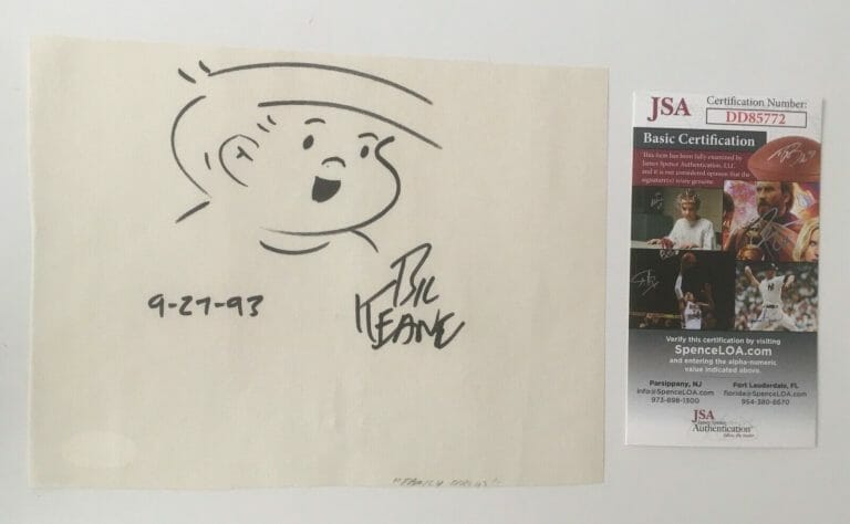 BIL KEANE SIGNED AUTOGRAPHED 6×8 SKETCH JSA CERTIFIED FAMILY CIRCUS
 COLLECTIBLE MEMORABILIA