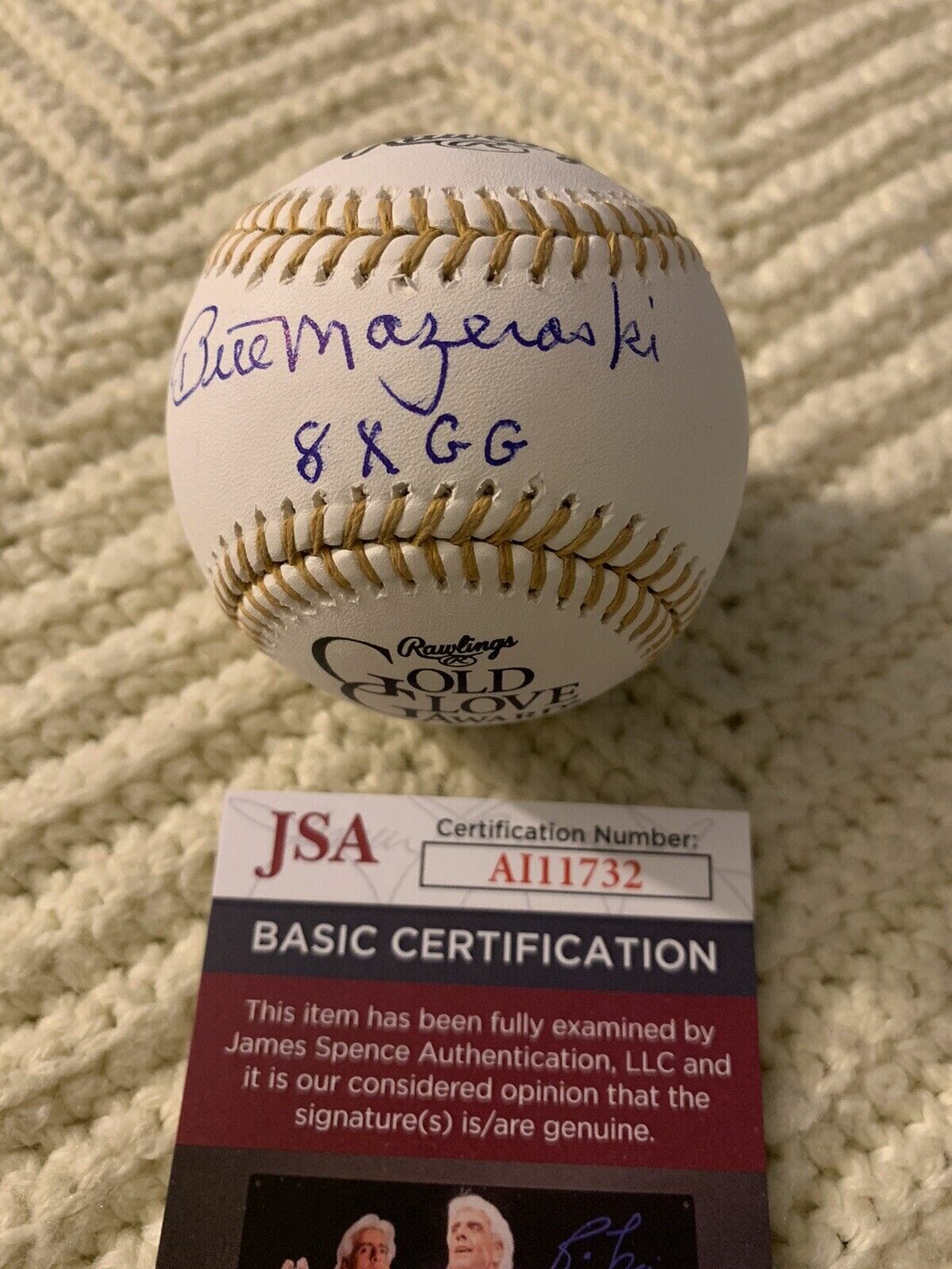 Bill Mazeroski Autographed Baseball - Vintage ROMLB w BAS COA