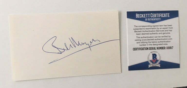 BILL MOYERS SIGNED AUTOGRAPHED 3×5 CARD BAS BECKETT CERTIFIED JOURNALIST
 COLLECTIBLE MEMORABILIA