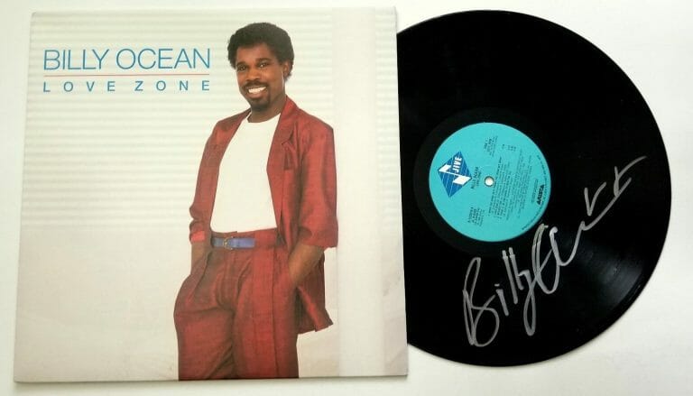 BILLY OCEAN REAL HAND SIGNED LOVE ZONE VINYL RECORD #1 COA AUTOGRAPHED
 COLLECTIBLE MEMORABILIA