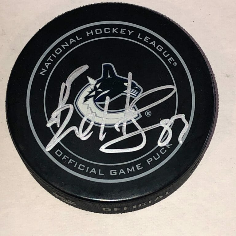 BO HORVAT SIGNED VANCOUVER CANUCKS OFFICIAL GAME PUCK BECKETT AUTHENTICATED BAS COLLECTIBLE MEMORABILIA