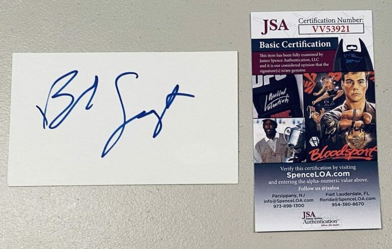 BOB SAGET SIGNED AUTOGRAPHED 3×5 CARD JSA CERTIFIED FULL HOUSE
 COLLECTIBLE MEMORABILIA