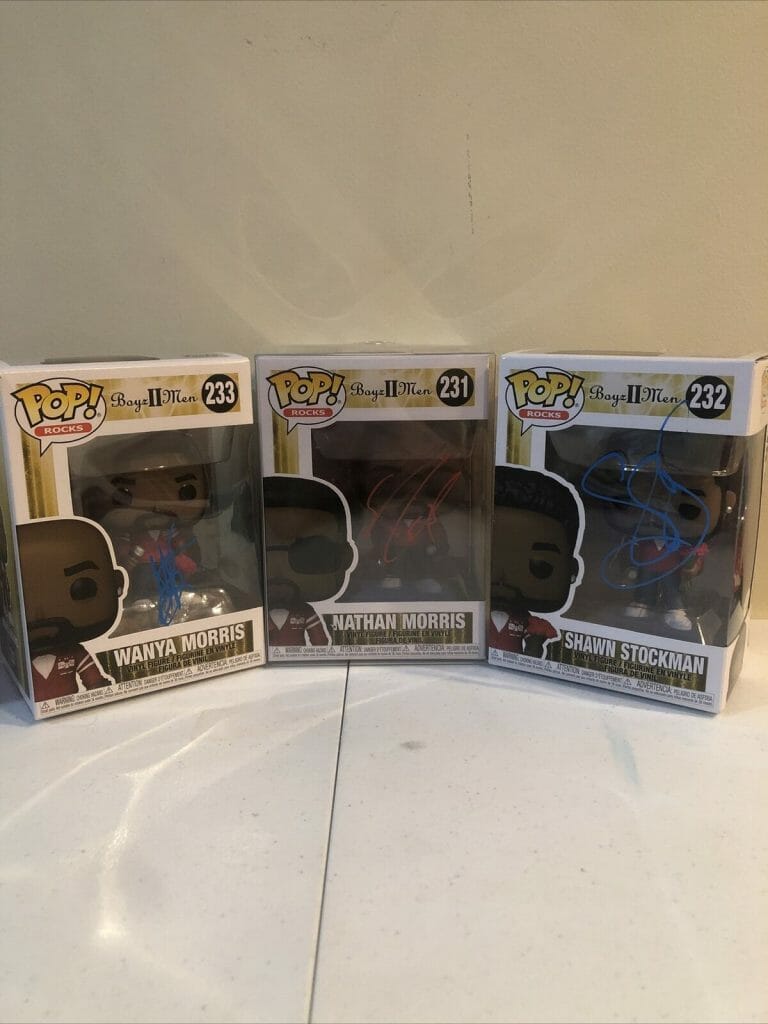 BOYZ II MEN SIGNED AUTOGRAPH FUNKO POP TRIO PSA & JSA COA COLLECTIBLE MEMORABILIA