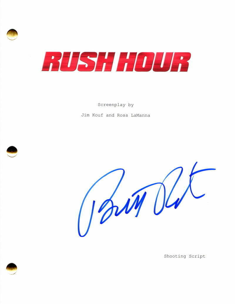 BRETT RATNER SIGNED AUTOGRAPH RUSH HOUR FULL MOVIE SCRIPT - STARRING JACKIE CHAN