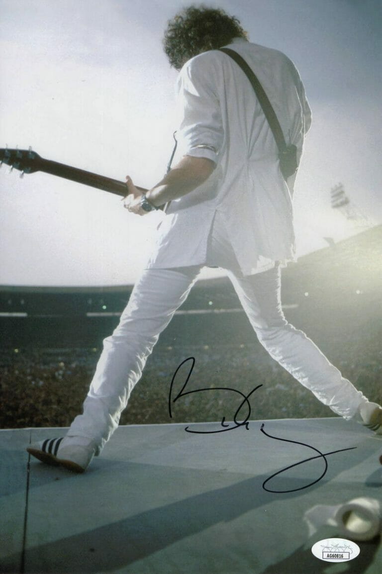 BRIAN MAY SIGNED AUTOGRAPH 8×12 PHOTO – QUEEN A NIGHT AT THE OPERA W/ JSA COA COLLECTIBLE MEMORABILIA