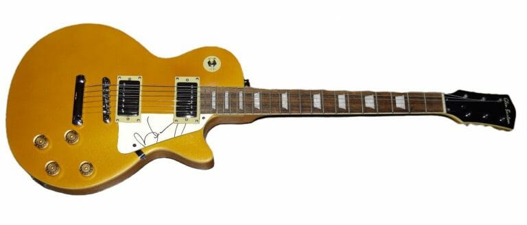 BRIAN MAY SIGNED AUTOGRAPHED GOLD LP STYLE ELECTRIC GUITAR QUEEN BECKETT COA COLLECTIBLE MEMORABILIA