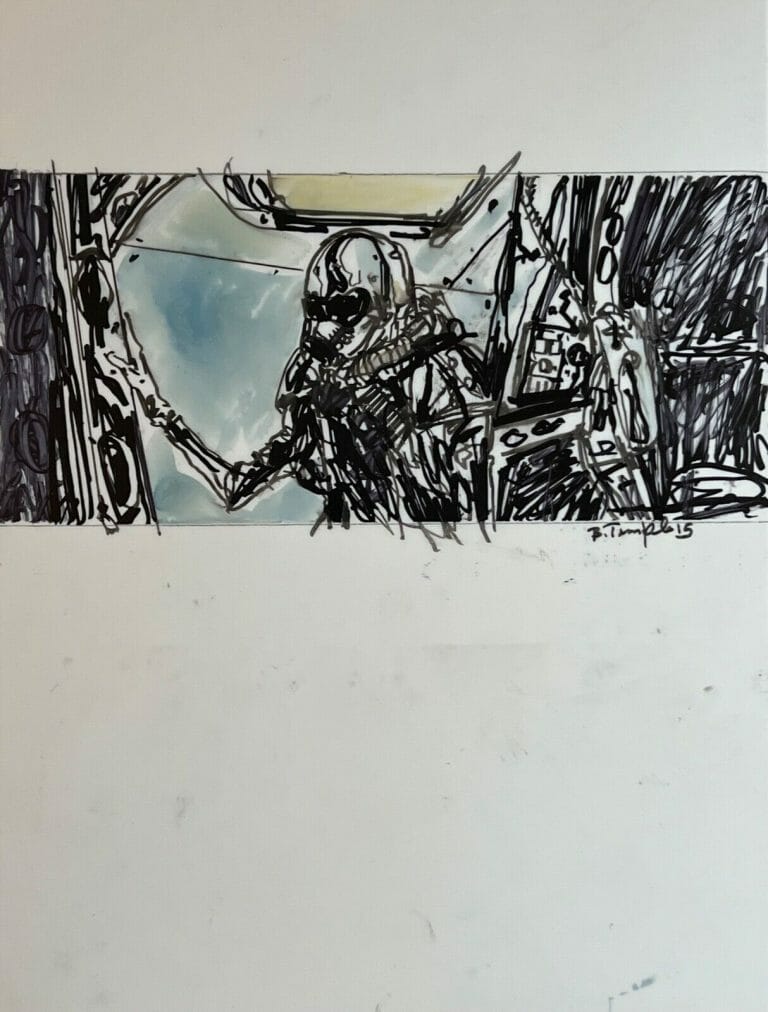 Brook Temple ROTJ Storyboard Artist SIGNED ORIGINAL SKETCH ARTWORK RARE ...