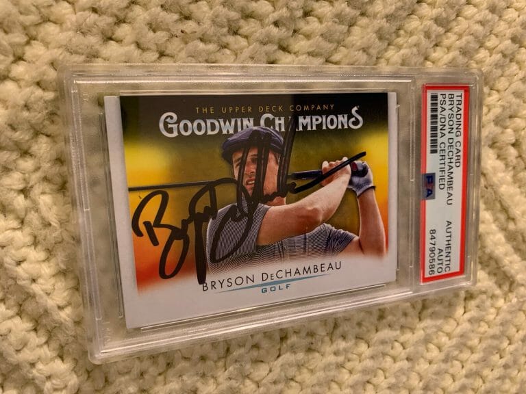 BRYSON DECHAMBEAU SIGNED 2021 GOODWIN CHAMPIONS CARD #73 PSA /DNA COA RC ROOKIE
 COLLECTIBLE MEMORABILIA