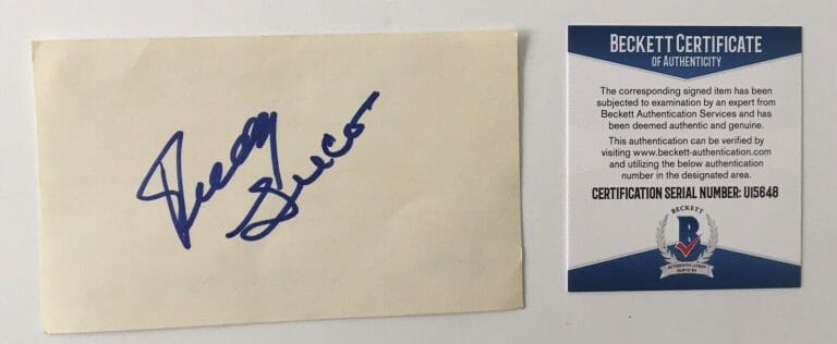 BUDDY GRECO SIGNED AUTOGRAPHED 3×5 CARD BAS BECKETT CERTIFIED
 COLLECTIBLE MEMORABILIA