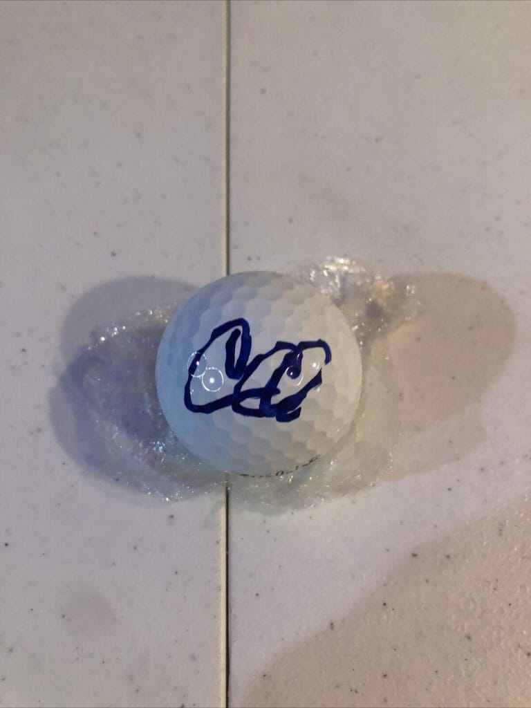 CAMERON CHAMP SIGNED AUTOGRAPH GOLF BALL COA PGA TOUR GOLFER COLLECTIBLE MEMORABILIA