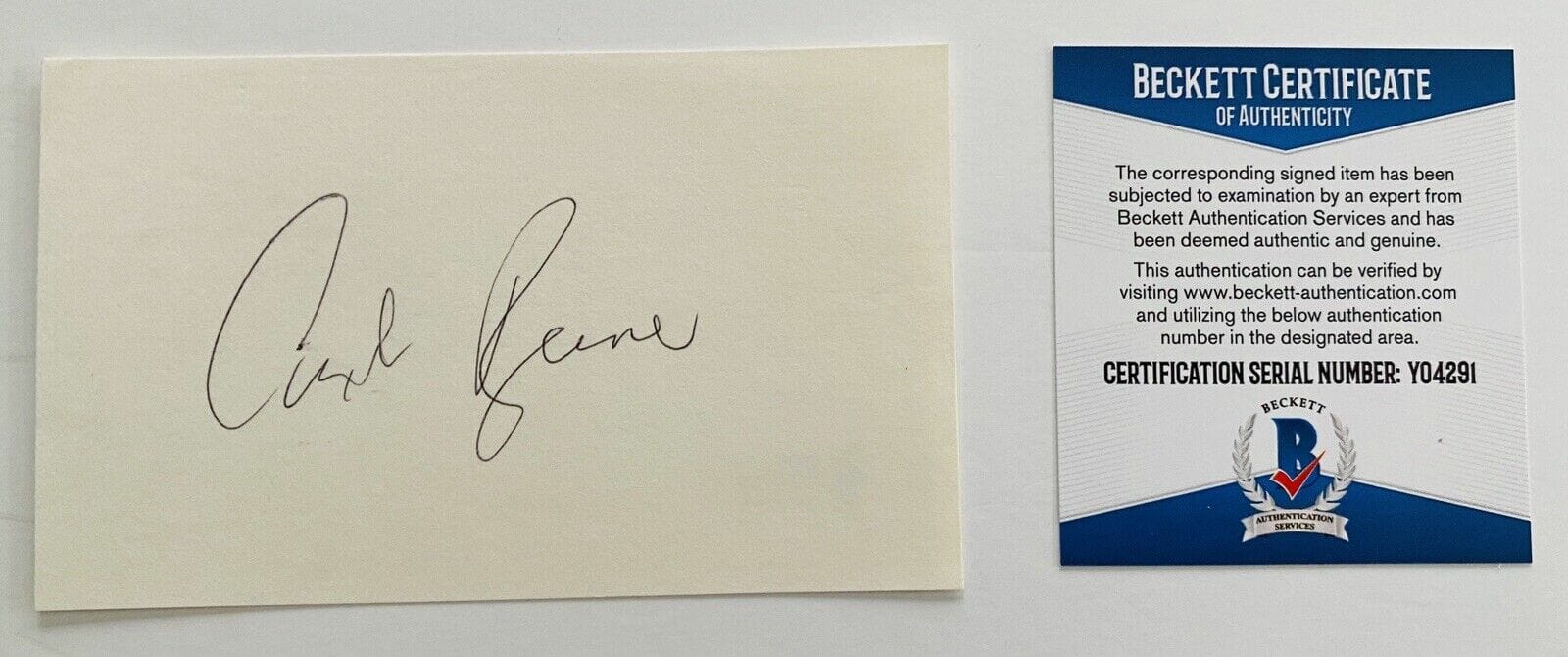 Carl Reiner Signed Autographed 3x5 Card BAS Beckett Certified
Opens in a new window or tab