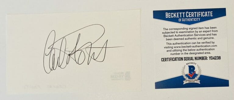 CARLO PONTI SIGNED AUTOGRAPHED 3×5 PAGE BAS BECKETT CERT ITALIAN FILM PRODUCER
 COLLECTIBLE MEMORABILIA