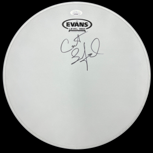 CARTER BEAUFORD SIGNED 12″ INCH DRUMHEAD DRUM HEAD DAVE MATTHEWS BAND DMB JSA COLLECTIBLE MEMORABILIA