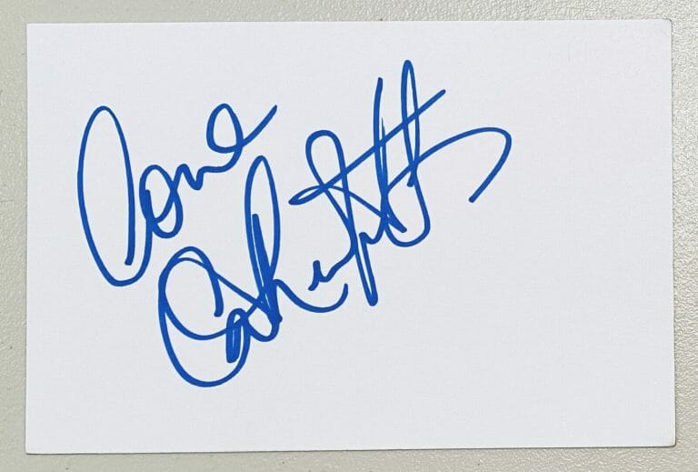 CATHERINE ZETA-JONES SIGNED AUTOGRAPHED 4×6 CARD BAS BECKETT CERT CHICAGO
 COLLECTIBLE MEMORABILIA
