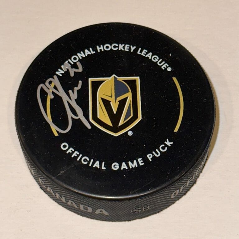 CHANDLER STEPHENSON SIGNED VEGAS GOLDEN KNIGHTS OFFICIAL GAME PUCK BECKETT BAS
 COLLECTIBLE MEMORABILIA