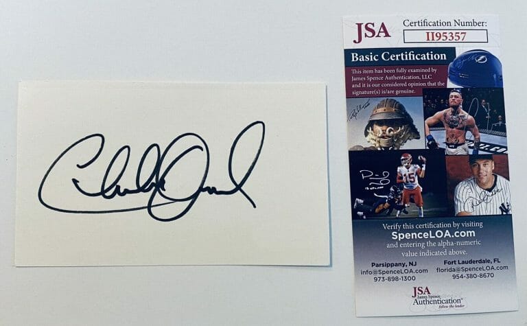 CHARLIE DANIELS SIGNED AUTOGRAPHED 3×5 CARD JSA CERTIFIED COUNTRY SINGER
 COLLECTIBLE MEMORABILIA