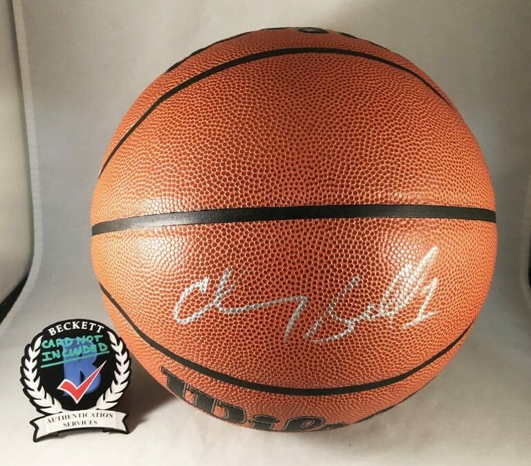 CHAUNCEY BILLUPS SIGNED BASKETBALL BECKETT BAS DETROIT PISTONS COA COLLECTIBLE MEMORABILIA