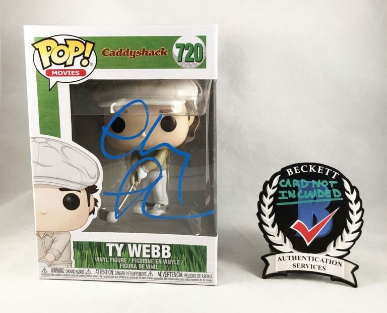 CHEVY CHASE SIGNED FUNKO POP BECKETT BAS CADDYSHACK TY WEBB COA COLLECTIBLE MEMORABILIA