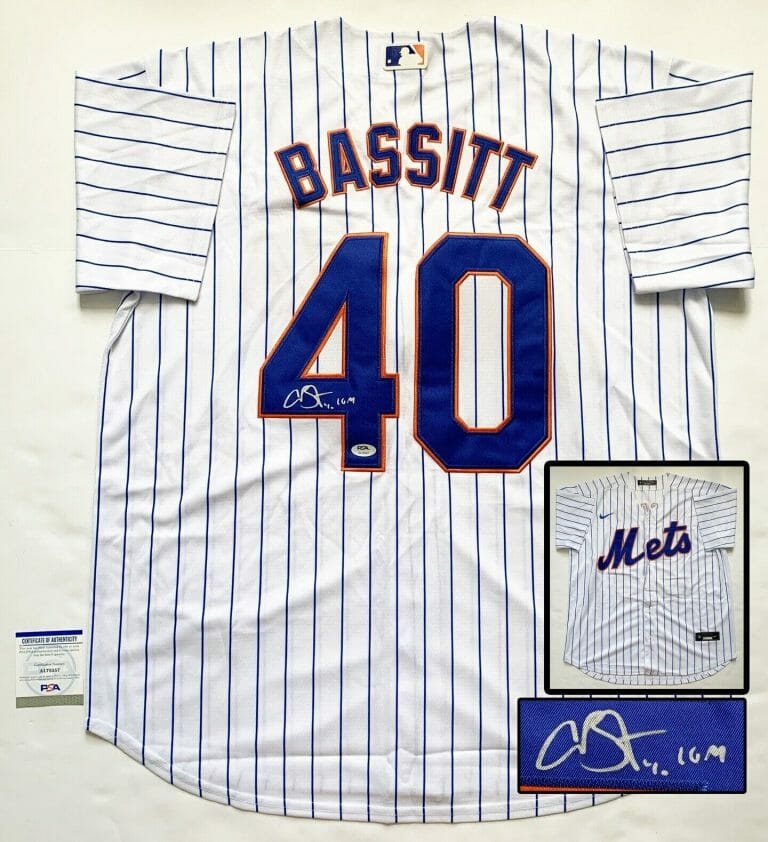 CHRIS BASSITT SIGNED JERSEY NEW YORK METS PSA/DNA COA COLLECTIBLE MEMORABILIA