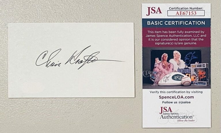 CHRIS CHRISTOPHER KRAFT SIGNED AUTOGRAPHED 3×5 CARD JSA NASA FLIGHT DIRECTOR
 COLLECTIBLE MEMORABILIA