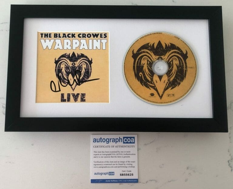 CHRIS ROBINSON SIGNED THE BLACK CROWES WARPAINT LIVE FRAMED CD W/PROOF ACOA COA
 COLLECTIBLE MEMORABILIA