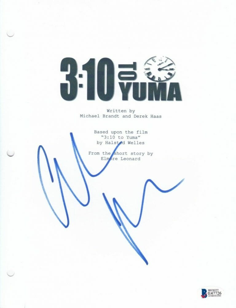 CHRISTIAN BALE SIGNED 3:10 TO YUMA SCRIPT BECKETT BAS AUTOGRAPH AUTO A COLLECTIBLE MEMORABILIA