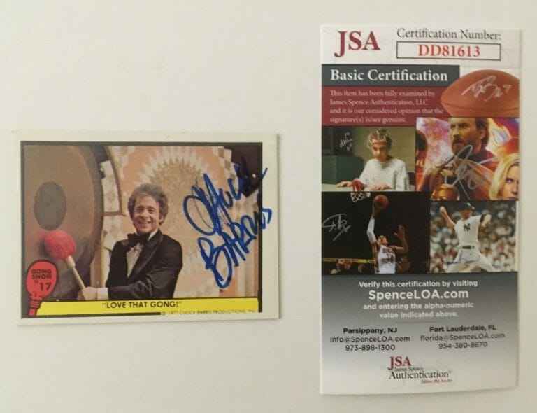 CHUCK BARRIS SIGNED AUTOGRAPHED 1977 GONG SHOW TRADING CARD #17 JSA CERTIFIED
 COLLECTIBLE MEMORABILIA