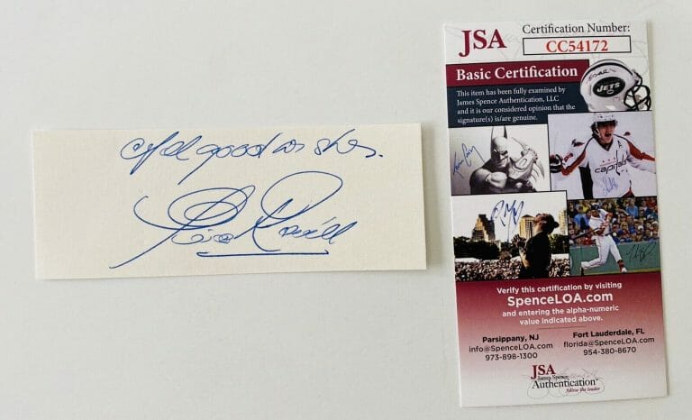 CLIVE REVILL SIGNED AUTOGRAPHED 2×5 CARD JSA CERTIFIED STAR WARS
 COLLECTIBLE MEMORABILIA