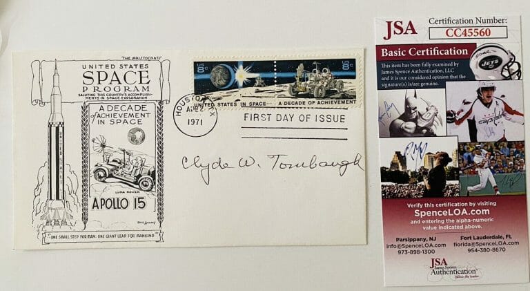 CLYDE TOMBAUGH SIGNED AUTOGRAPHED FIRST DAY COVER JSA CERTIFIED DISCOVERED PLUTO
 COLLECTIBLE MEMORABILIA