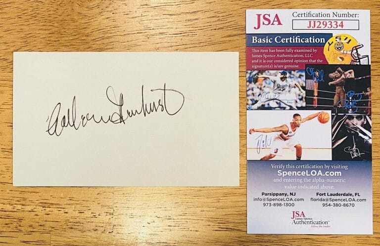 COLLEEN DEWHURST SIGNED AUTOGRAPHED 3×5 CARD JSA CERTIFIED ANNE OF GREEN GABLES
 COLLECTIBLE MEMORABILIA