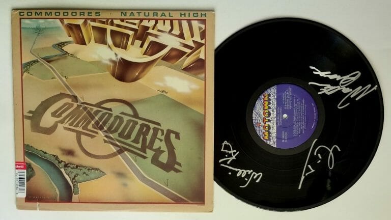 COMMODORES REAL HAND SIGNED NATURAL HIGH VINYL RECORD #2 COA BY 3 MEMBERS
 COLLECTIBLE MEMORABILIA