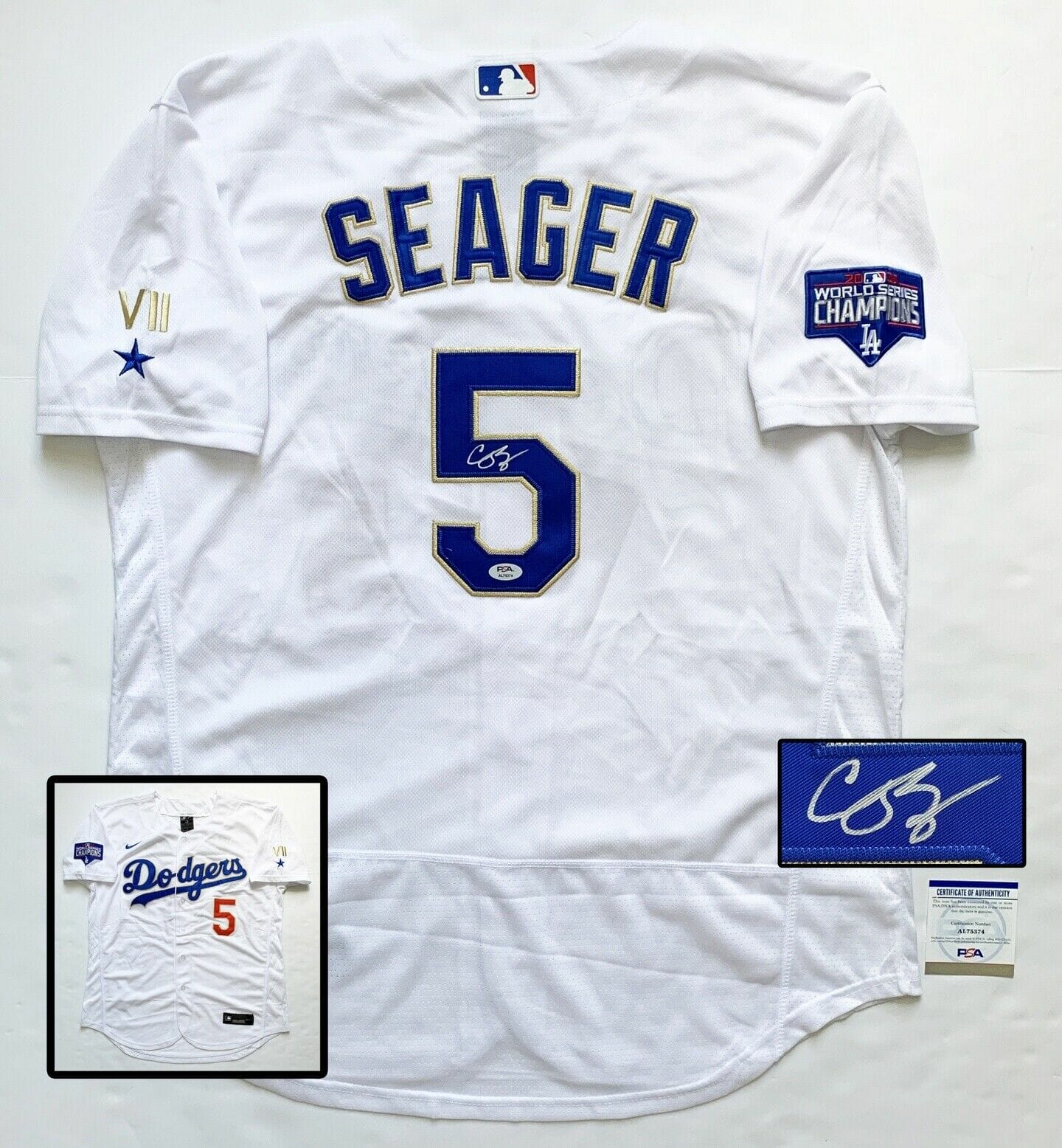 Corey Seager Signed Jersey (JSA)