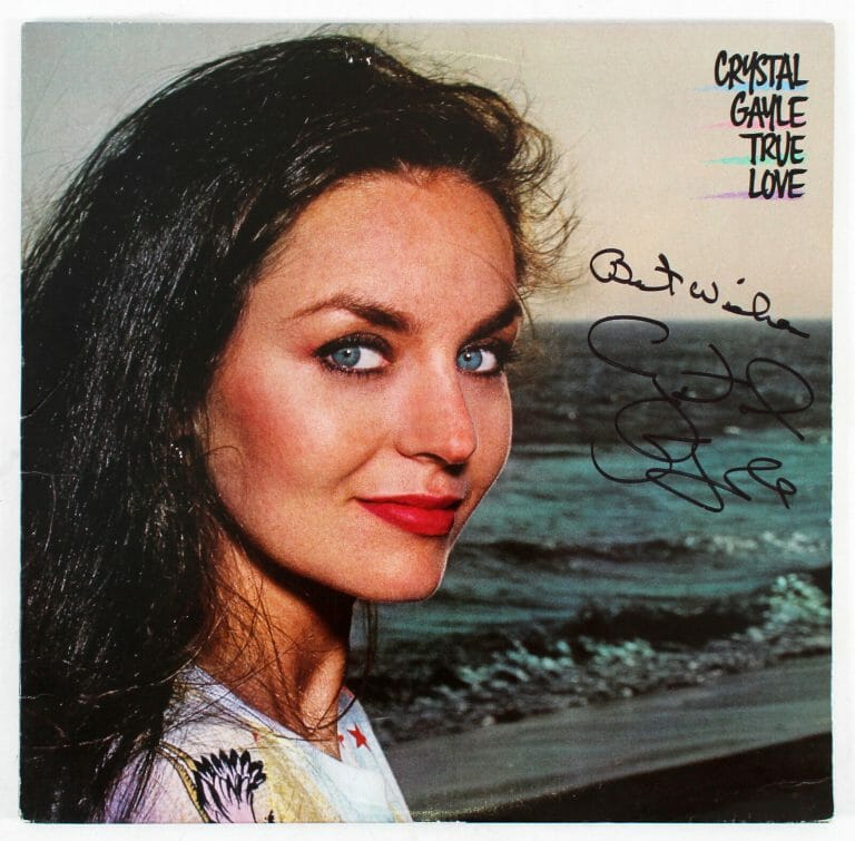 CRYSTAL GALE “BEST WISHES” AUTHENTIC SIGNED TRUE LOVE ALBUM COVER BAS #BG90715 COLLECTIBLE MEMORABILIA