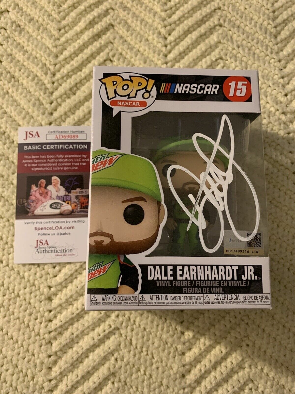 Dale Earnhardt Jr Signed Funko Pop 15 JSA Authentication COA Nascar Mountain Dew
Opens in a new window or tab