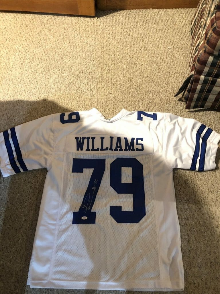DALLAS COWBOYS- ERIK WILLIAMS SIGNED AUTOGRAPH JERSEY PSA COA SUPER BOWL COLLECTIBLE MEMORABILIA