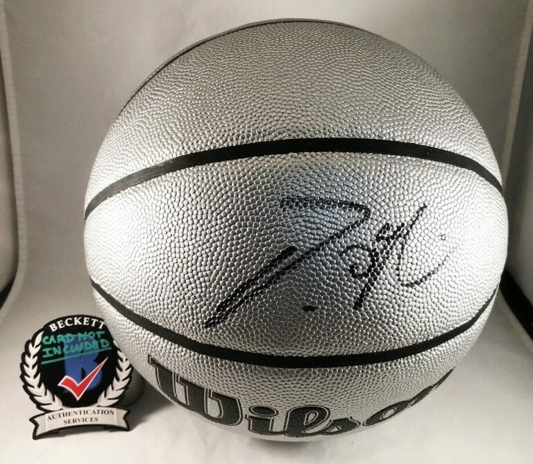 DAMIAN LILLARD SIGNED 75TH ANNIVERSARY BASKETBALL BECKETT BAS TOP 75 PORTLAND… COLLECTIBLE MEMORABILIA