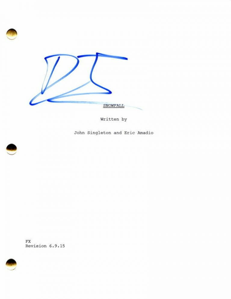 DAMSON IDRIS SIGNED AUTOGRAPH SNOWFALL FULL PILOT SCRIPT – FRANKLIN SAINT
 COLLECTIBLE MEMORABILIA